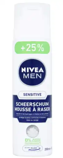 De Online Drogist Nivea men sensitive scheerschuim 250ml aanbieding