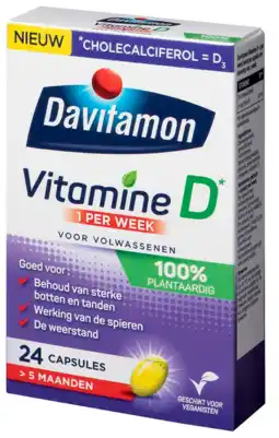 De Online Drogist Davitamon vitamine d - 1 per week - 100% plantaardig 24vcp aanbieding