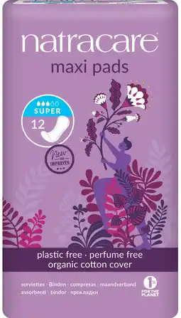 De Online Drogist Natracare maxi pads super maandverband 12st aanbieding