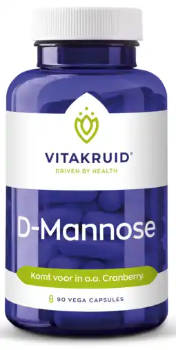 De Online Drogist Vitakruid d-mannose 500 capsules 90cp aanbieding