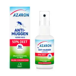 De Online Drogist Azaron azaron anti-muggenspray verre reis 50% deet 50ml aanbieding