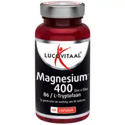 De Online Drogist Lucovitaal magnesium 400 met vitamine b6 & l-tryptofaan capsules 60cp aanbieding