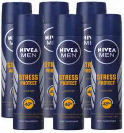 De Online Drogist Nivea men stress protect deodorant spray voordeelverpakking 6x150ml aanbieding