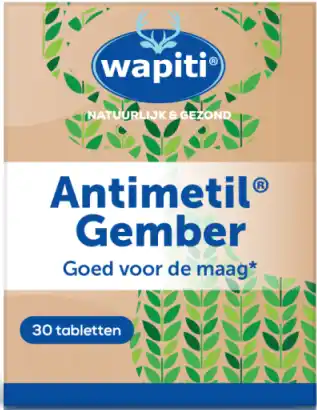 De Online Drogist Wapiti antimetil gember tabletten 30tb aanbieding