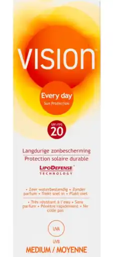 De Online Drogist Vision everyday day sun protect spf20 180ml aanbieding