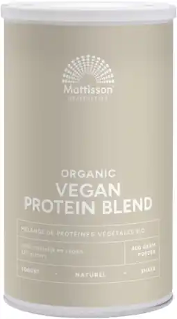 De Online Drogist Mattisson healthstyle organic vegan protein blend powder 400gr aanbieding