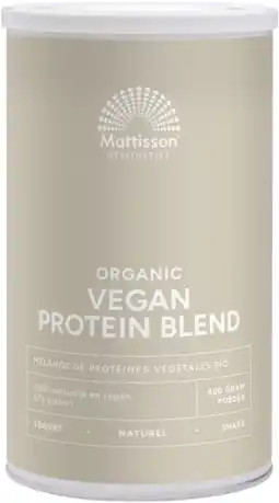 De Online Drogist Mattisson healthstyle organic vegan protein blend powder 400gr aanbieding