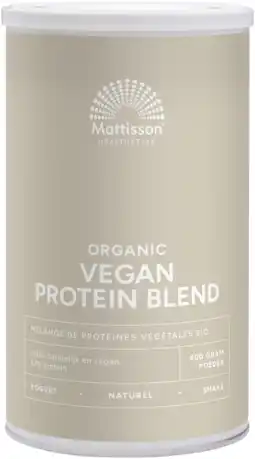 De Online Drogist Mattisson healthstyle organic vegan protein blend powder 400gr aanbieding