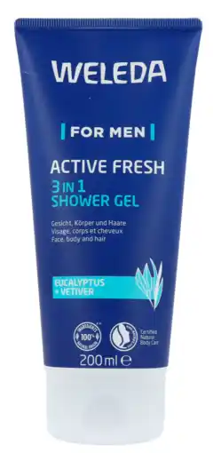 De Online Drogist Weleda for men active fresh douchegel 200ml aanbieding
