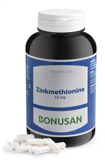 De Online Drogist Bonusan zinkmethionine 15mg capsules 300cp aanbieding