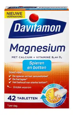 De Online Drogist Davitamon magnesium voor spieren en botten tabletten 42tb aanbieding