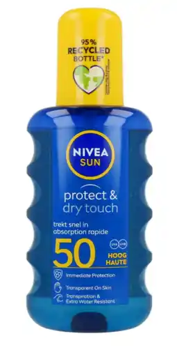 De Online Drogist Nivea sun protect & dry touch invisible spf50 200ml aanbieding