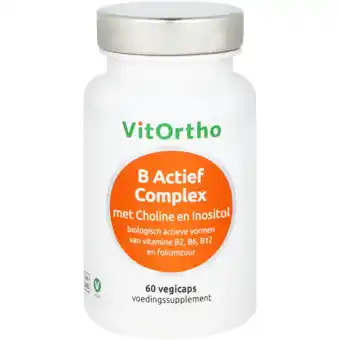 De Online Drogist Vitortho b actief complex formule met alfa-liponzuur vegicaps 60vcp aanbieding