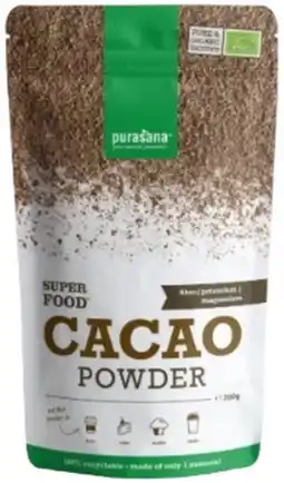 De Online Drogist Purasana cacao raw powder 200gr aanbieding