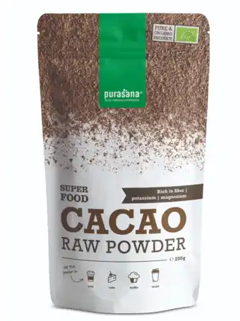 De Online Drogist Purasana cacao raw powder 200gr aanbieding