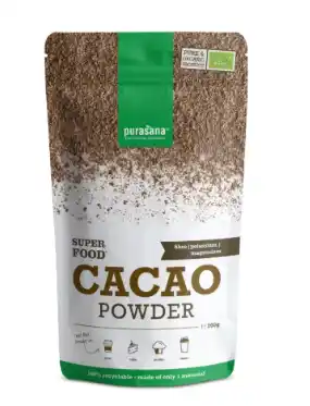 De Online Drogist Purasana cacao raw powder 200gr aanbieding