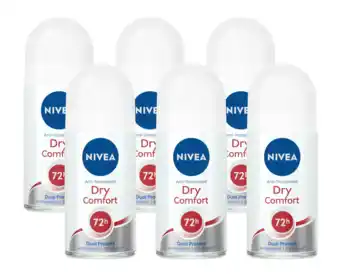 De Online Drogist Nivea dry comfort roll-on voordeelverpakking 6x50ml aanbieding