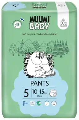 De Online Drogist Muumi baby ecologische luierbroekjes 5 maxi+ 38st aanbieding