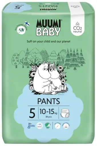 De Online Drogist Muumi baby ecologische luierbroekjes 5 maxi+ 38st aanbieding