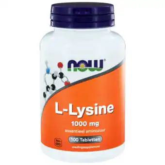 De Online Drogist Now l-lysine 1000mg tabletten 100cp aanbieding