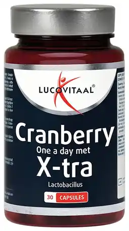 De Online Drogist Lucovitaal cranberry met x-tra lactobacillus capsules 30cp aanbieding