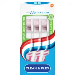 De Online Drogist Aquafresh clean & flex tandenborstel hard - 2+1 gratis in 100% plasticvrije verpakking 3st aanbieding