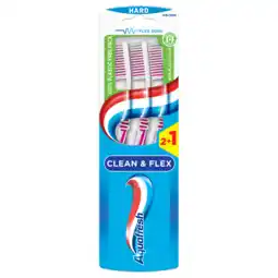 De Online Drogist Aquafresh clean & flex tandenborstel hard - 2+1 gratis in 100% plasticvrije verpakking 3st aanbieding