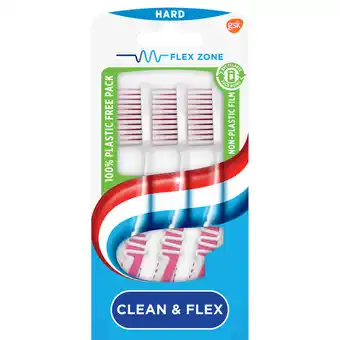 De Online Drogist Aquafresh clean & flex tandenborstel hard - 2+1 gratis in 100% plasticvrije verpakking 3st aanbieding