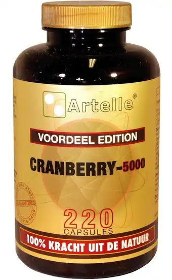 De Online Drogist Artelle cranberry 5000mg capsules 220cp aanbieding