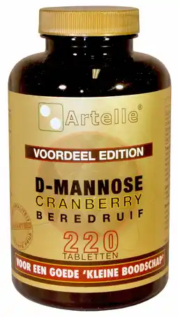 De Online Drogist Artelle d-mannose cranberry tabletten 220tb aanbieding