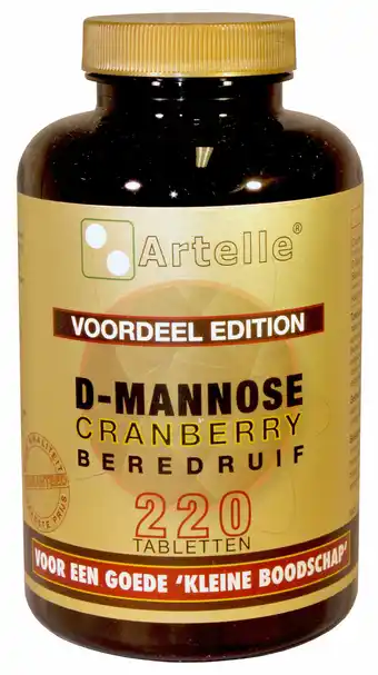 De Online Drogist Artelle d-mannose cranberry tabletten 220tb aanbieding