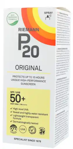 De Online Drogist Riemann p20 zonnebrand spray spf50 175ml aanbieding