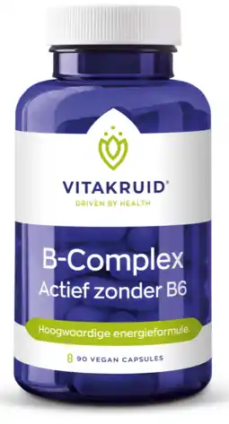 De Online Drogist Vitakruid b-complex actief zonder b6 capsules 100vcp aanbieding