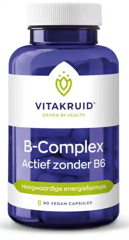 De Online Drogist Vitakruid b-complex actief zonder b6 capsules 100vcp aanbieding