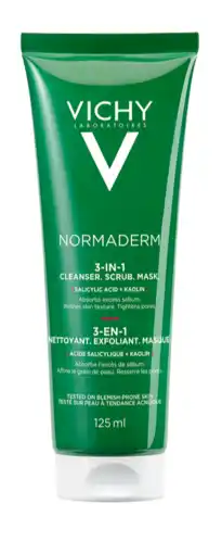 De Online Drogist Vichy normaderm 3-in-1 gezichtsreiniging 125ml aanbieding