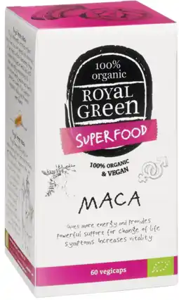 De Online Drogist Royal green maca capsules 60cp aanbieding