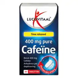 De Online Drogist Lucovitaal pure cafeïne 400 mg tabletten 30tb aanbieding