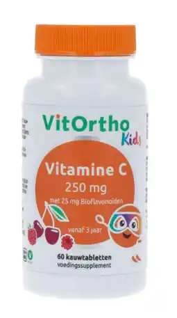 De Online Drogist Vitortho kind vitamine c 250mg kauwtabletten 60ktb aanbieding