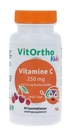 De Online Drogist Vitortho kind vitamine c 250mg kauwtabletten 60ktb aanbieding