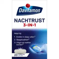 De Online Drogist Davitamon nachtrust 3-in-1 capsules 20cp aanbieding