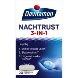 De Online Drogist Davitamon nachtrust 3-in-1 capsules 20cp aanbieding
