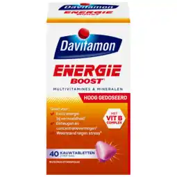 De Online Drogist Davitamon energie boost forte kauwtabletten 40ktb aanbieding
