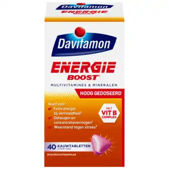 De Online Drogist Davitamon energie boost forte kauwtabletten 40ktb aanbieding