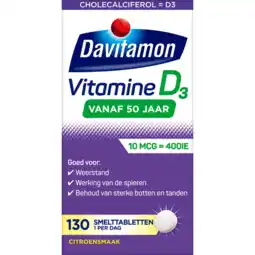 De Online Drogist Davitamon vitamine d 50 plus smelttablet 130tb aanbieding