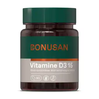 De Online Drogist Bonusan vitamine d3 15mcg/600 ie capsules 90cp aanbieding