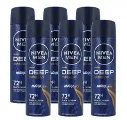 De Online Drogist Nivea men deep espresso anti-transpirant spray voordeelverpakking 6x150ml aanbieding