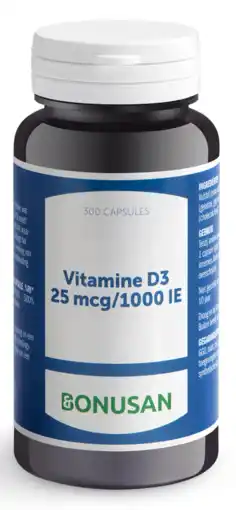 De Online Drogist Bonusan vitamine d3 25mcg/1000 ie capsules 300cp aanbieding