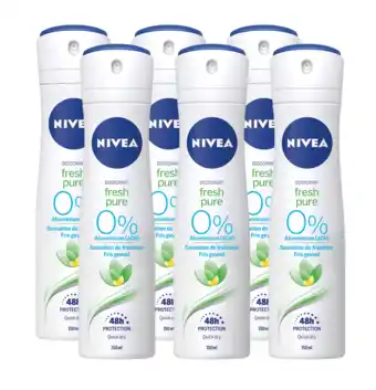 De Online Drogist Nivea fresh pure deodorant spray voordeelverpakking 6x150ml aanbieding