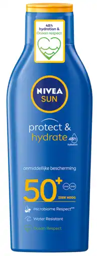 De Online Drogist Nivea sun protect & hydrate zonnemelk spf50+ 200ml aanbieding