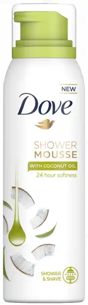 De Online Drogist Dove shower mousse coconut oil 200ml aanbieding
